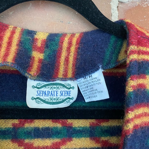 Vintage Multicolor Striped Wool Vest - Picture 3 of 3